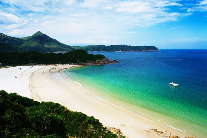 Tai Long Wan beach in Hong Kong in China