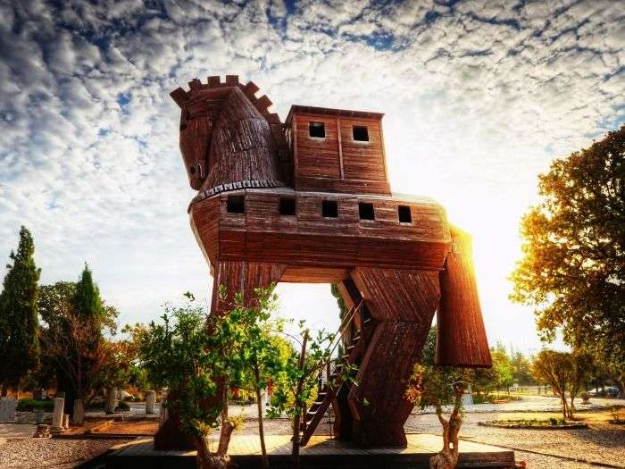 Trojan Horse at Troy in Turkey