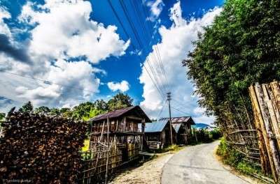 The quaint village streets of Ziro, Arunachal Pradesh