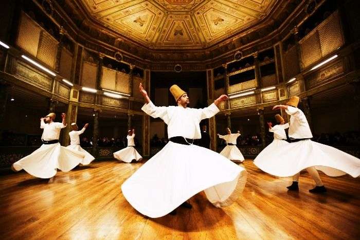 Whirling Dervishes in a traditional ceremony