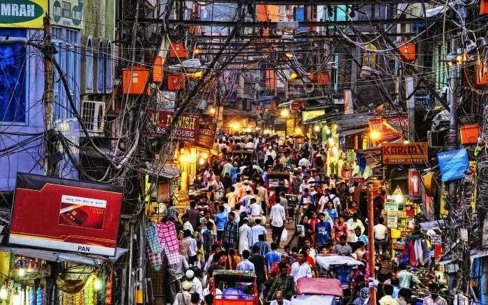The crowded lanes of Old Delhi