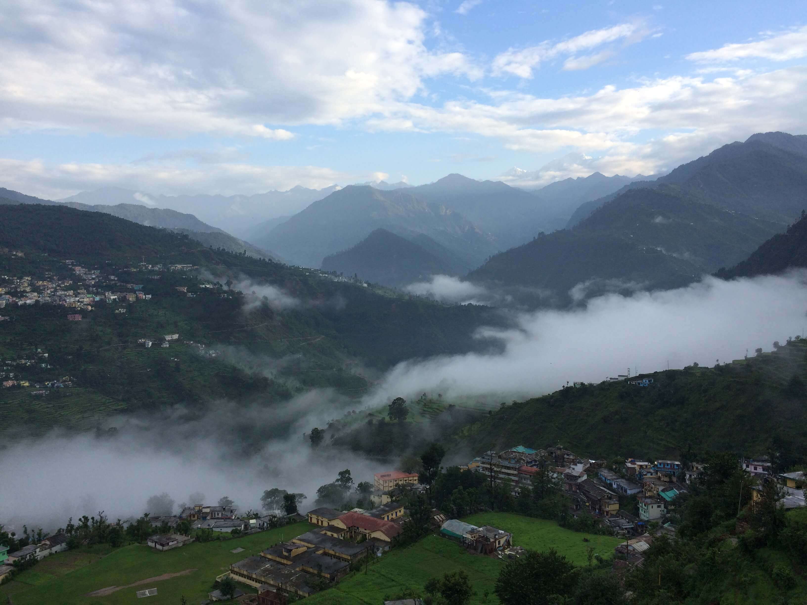 mist covering the mountains