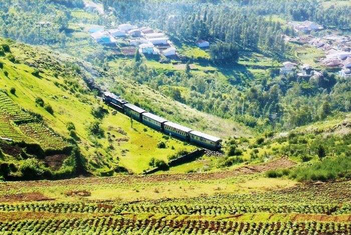 Aerial view of the gorgeous hills of Coonoor which is counted among the best places to visit in India in summer