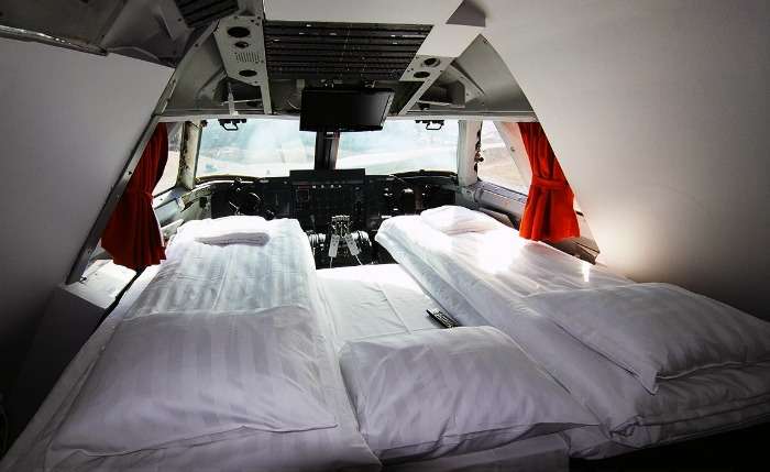 Sleep in an airplane at Jumbo Hostel in Stockholm