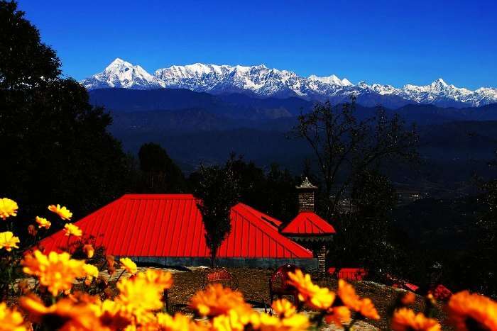 View of the himalayan peaks from Kausani