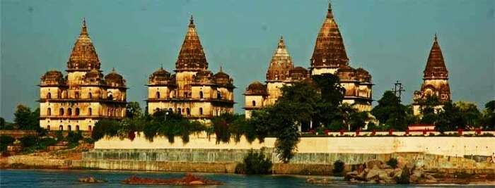 Temples in Orchha during monsoons