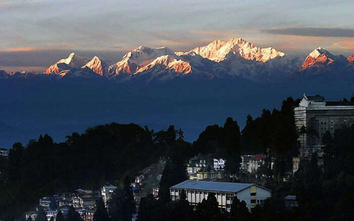 Sunrise in Darjeeling during monsoon
