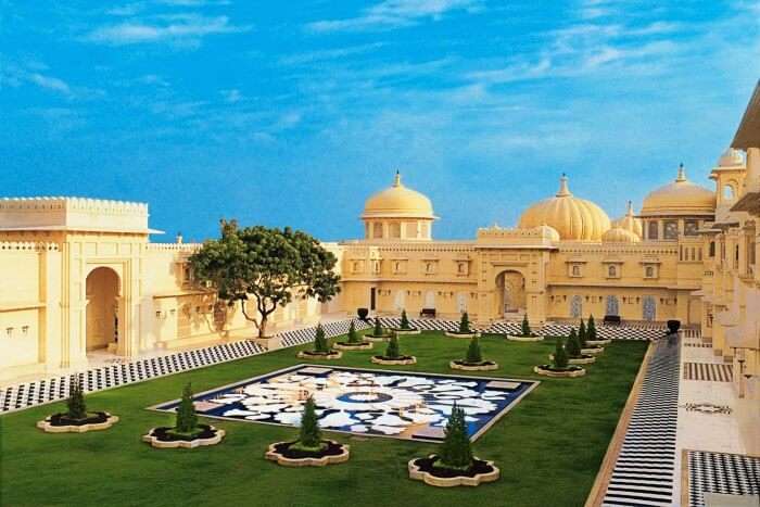 Udaivilas Palace in Udaipur is one of the most famous palaces in India