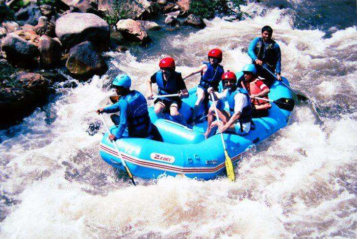 White water rafting is one of the best water sports in Thailand