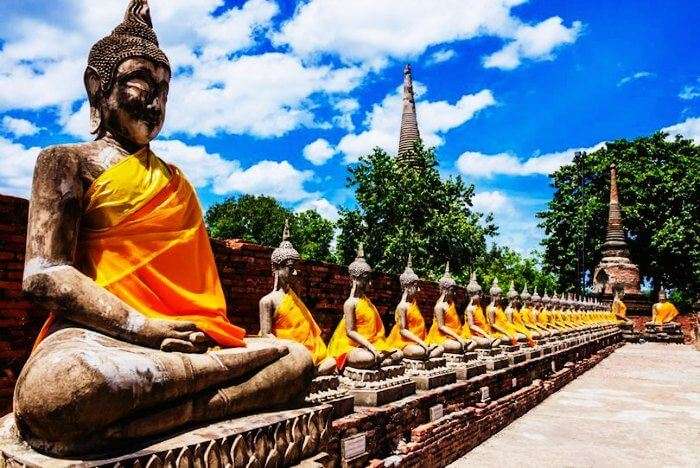 Ancient Buddha Statues in Ayutthaya are one of the most visited tourist places in Thailand