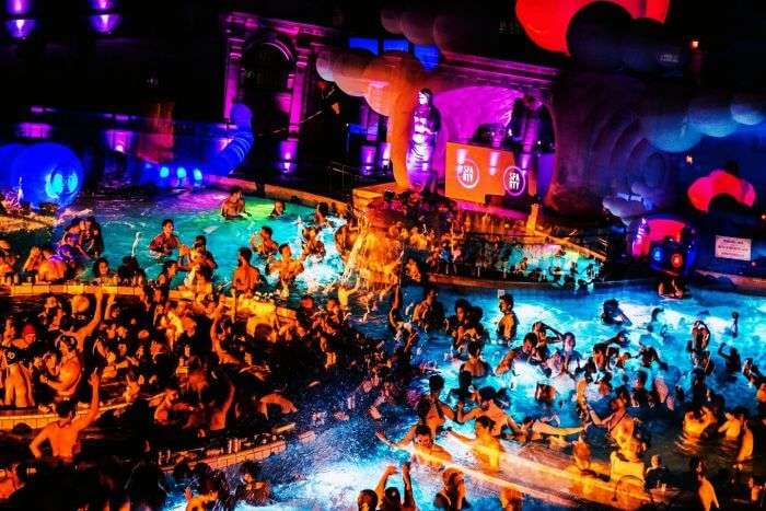  An indulging bath party in Budapest