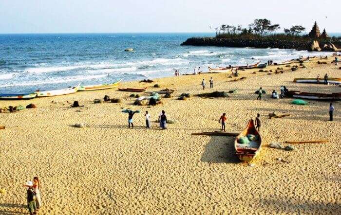 One of the top beaches in India, Mahabalipuram beach