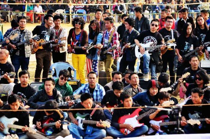 Record breaking guitar ensemble in Nagaland