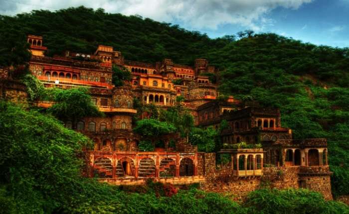 Neemrana Fort in monsoon