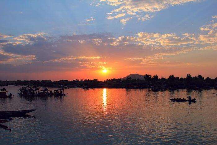 Amazing sunrise at Upper Lake in Bhopal