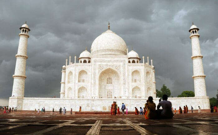 Taj Mahal in Agra, one of the best weekend getaway from Delhi in monsoon