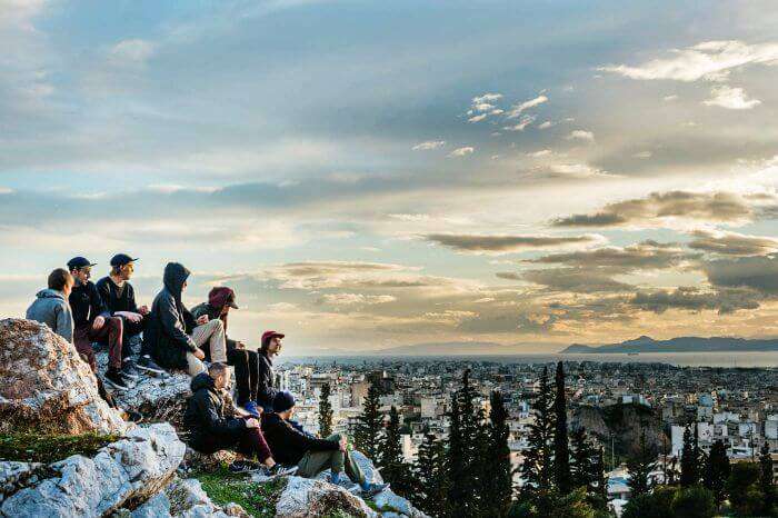 Backpackers in Athens