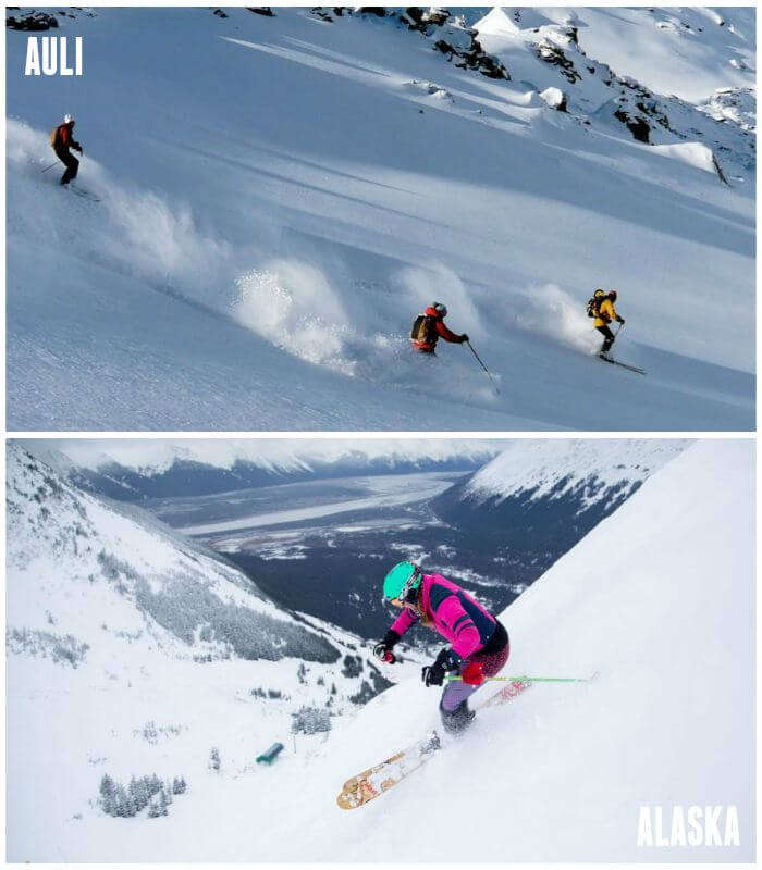 Sking at auli and alaska