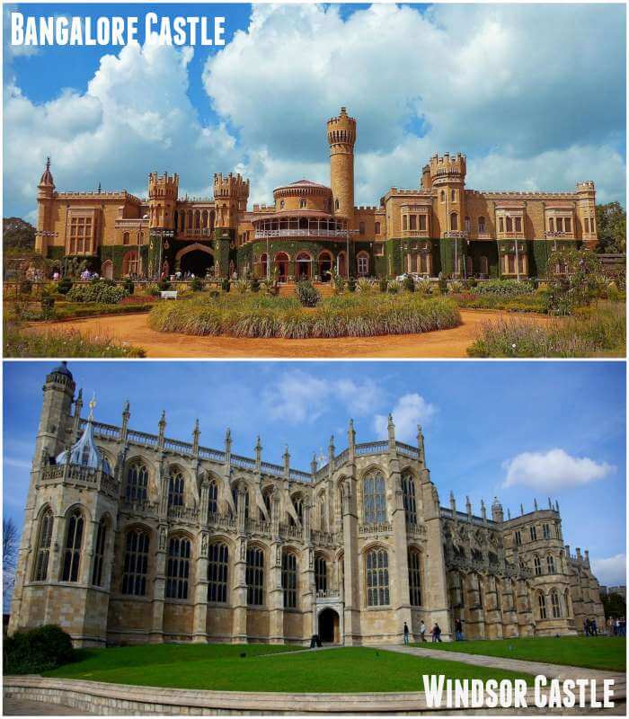 Bangalore Castle is said to be inspired by Windsor Castle in England 