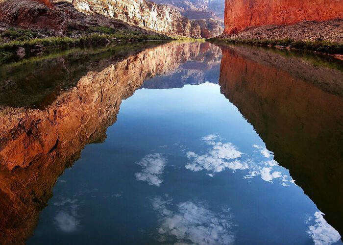 Beautiful reflective Marble Canyon in the Grand Canyon National Park