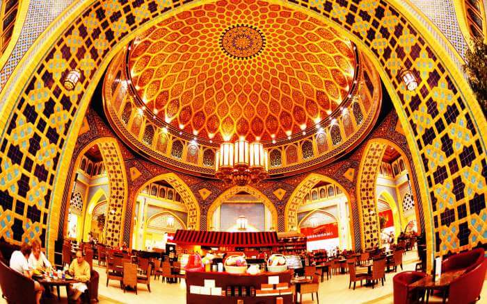 A restaurant in Ibn Battuta Mall in Dubai