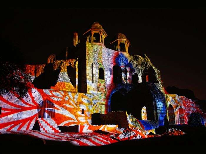  Old Fort transforms into a live screen during the sound and light show.