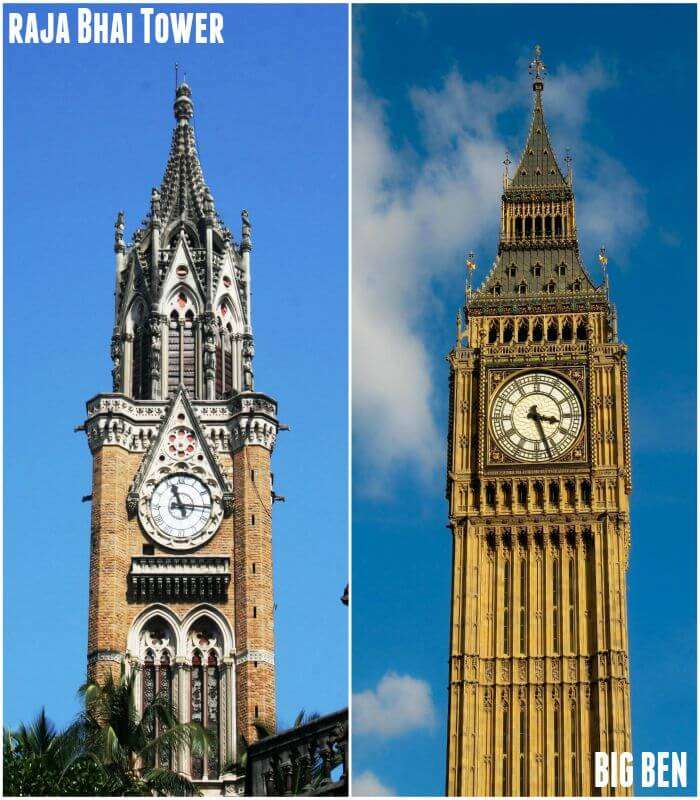 Rajabhai tower in Mumbai and Big Ben in London are look alike