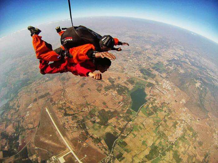 Tandem Jump in Mysore - one of the most popular skydiving places in India