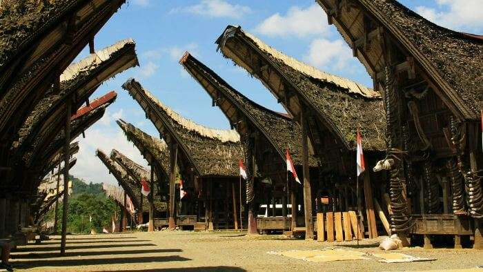 Unique house structure at Torajaland in Indonesia