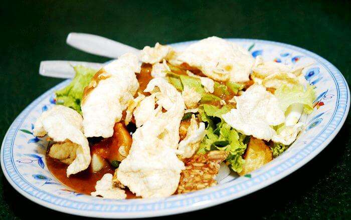 Gado-Gado serves as an exquisite potpourri of steamed veggies