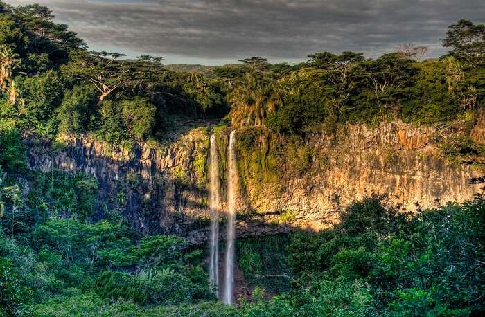 The beautiful Tamarind Waterfalls in Mauritius