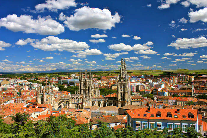 Burgos view facing southeast that is the beautiful city to explore in spain