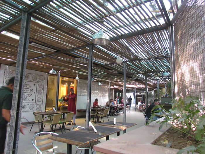 Open air Café Lota at Pragati Maidan in Crafts Museum