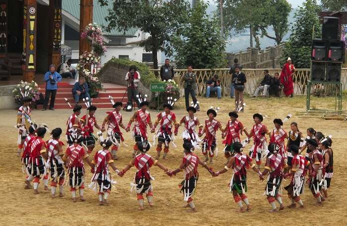 Chakhesang performance at the Hornbill Festival