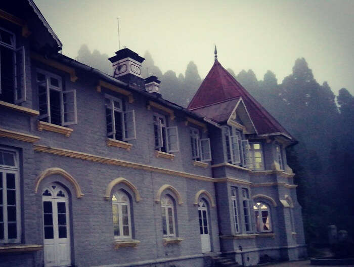 Early morning view of the haunted school in Dow Hills in Kurseong