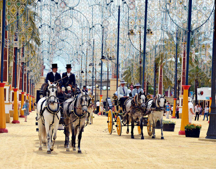 An ongoing Feria del Caballo Horse Fair