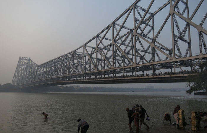 Morning view of the Ghats of The Ganges at Howrah