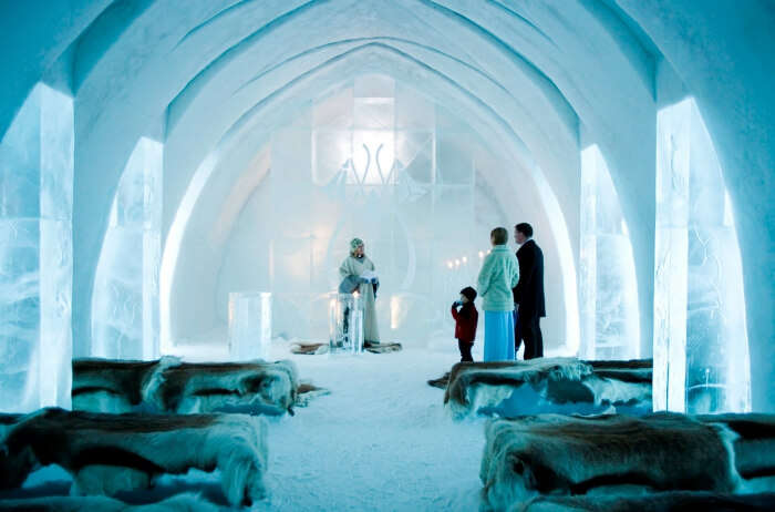 The chilly rooms of Ice Hotel Jukkasjarvi in Sweden