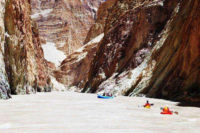Kayaking amidst the Himalayas