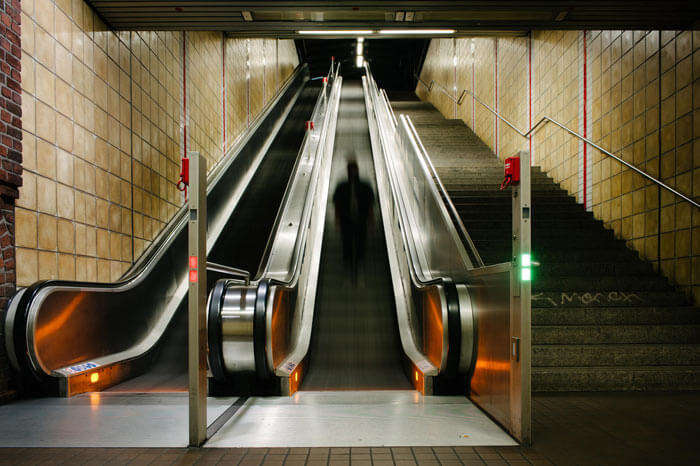 The escalator at the Kempegowda International Airport has often seen the shades of a walking women