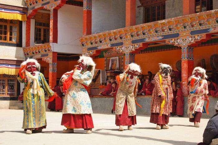 A colorful dance performance during Ladakh Fest