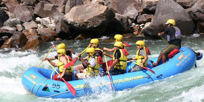 White river rafting at Rishikesh is a major tourist attraction of the region