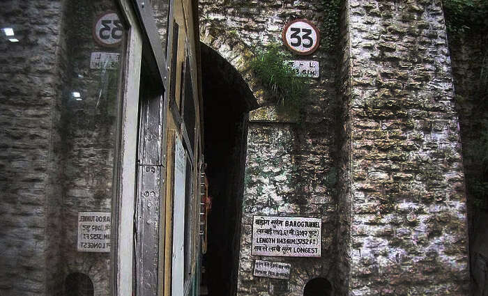 Train entering the haunted tunnel no 33