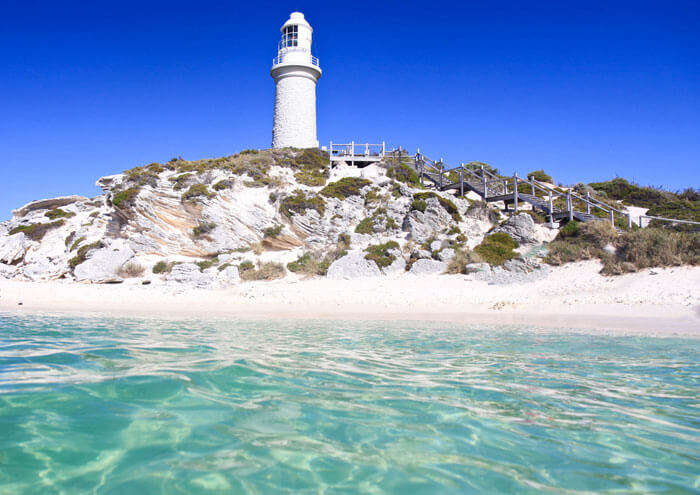 A view of the Bathurst Lighthouse at Rottnest island - one of the best tourist places in Perth