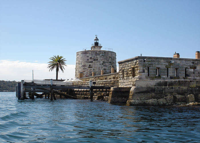 A view of the Fort Dension island