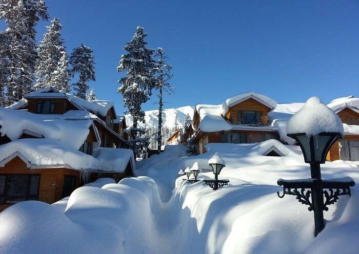 Snowfall at Gulmarg makes it best among the places to visit in winter in India