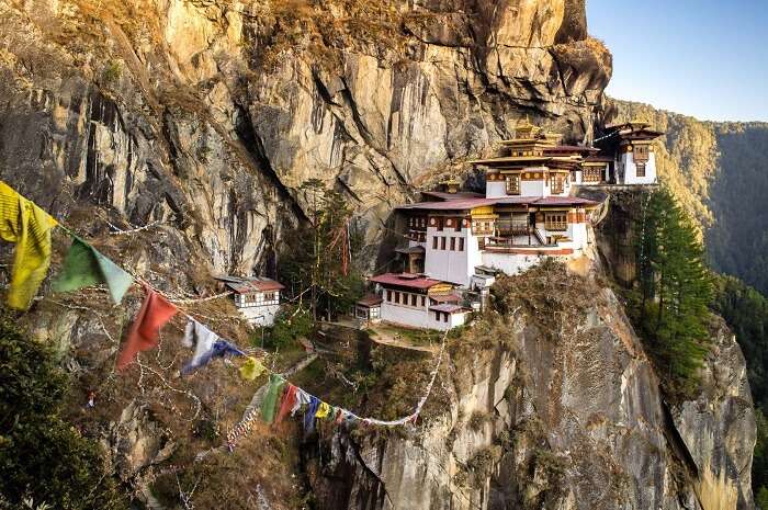 A view of the Tiger's nest monastery in Bhutan