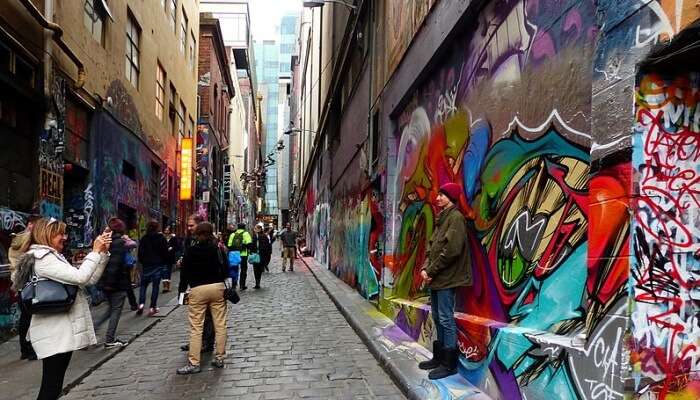 Explore colors of the city on its canvas walls