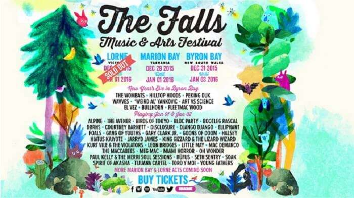 Official poster of  Falls Festival 2015-2016