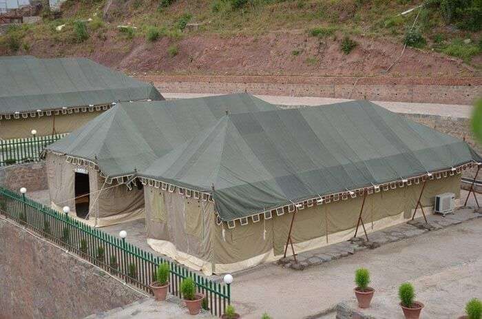 Glamping site at Surya Vilas hill resort near Chandigarh